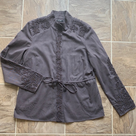 Anthropologie Love Sam Beaded Cargo Jacket - Picture 2 of 16